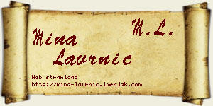 Mina Lavrnić vizit kartica